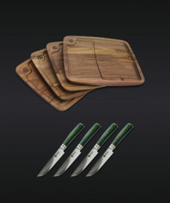 Steak Knife & Bistecca Plate Set, 8-pc (Green)