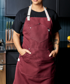 Alternative view of Eco Modern Apron (Crimson)