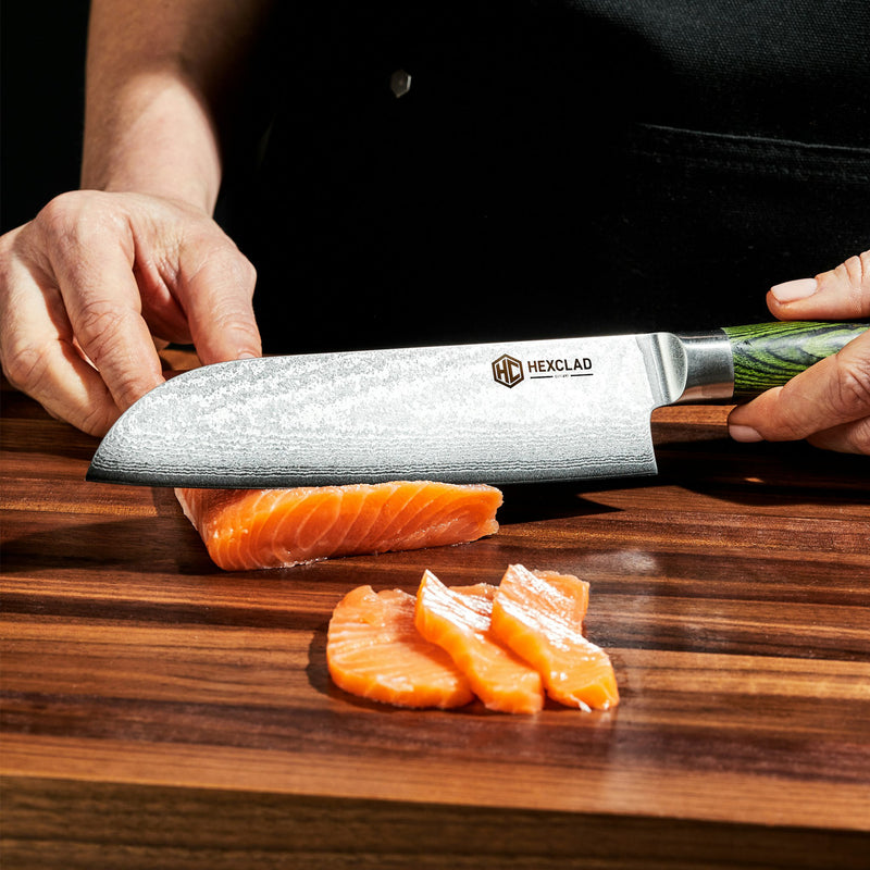 Damascus Steel Santoku Knife, 7″ - Image 5