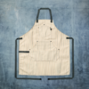 Eco Modern Apron (Pinstripe, Cream)